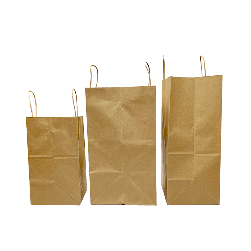 Brown Kraft Paper Bag Size (GxWxL):20x35x37 with Twisted Handle